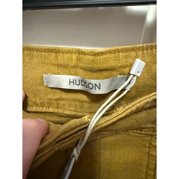 Hudson Women's Desert Sand Wide-Leg Pants Size 26 Cotton Blend Casual & Stylish - Picture 4 of 6